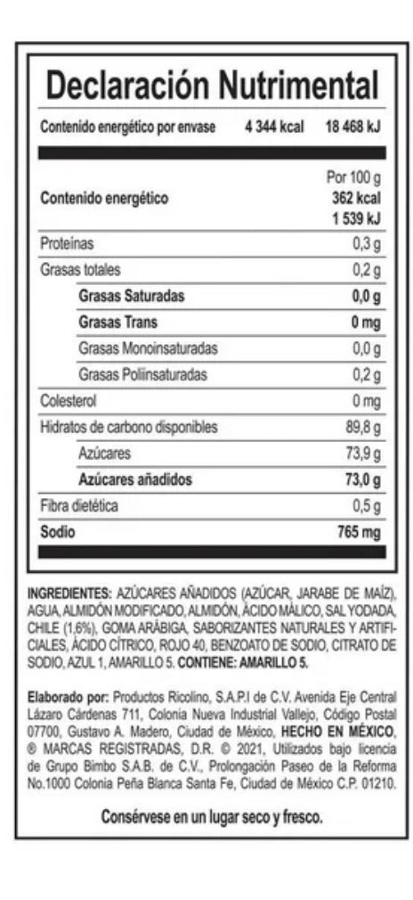 Pica Fresa Vero 200 Piezas Gomita Cubierta De Dulce Picoso