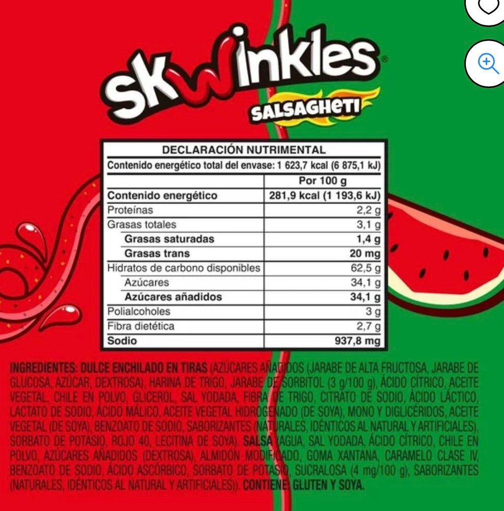 Skwinkles Salsagheti 24 paquetes total 576g